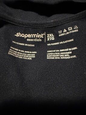 Shapermint Essentials Black Tummy Control Camisole 2XL